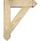 Ekena Millwork Traditional Arts and Crafts Rough Sawn Bracket w/ Offset Brace, Douglas Fir, 6"W x 20"D x 24"H BKT0604X20X24TRA03RDF - alternate 3